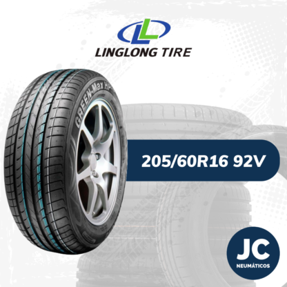 Neumático 205/60R16 92V GREENMAX HP010 LINGLONG para sedanes y autos familiares en JC Neumáticos