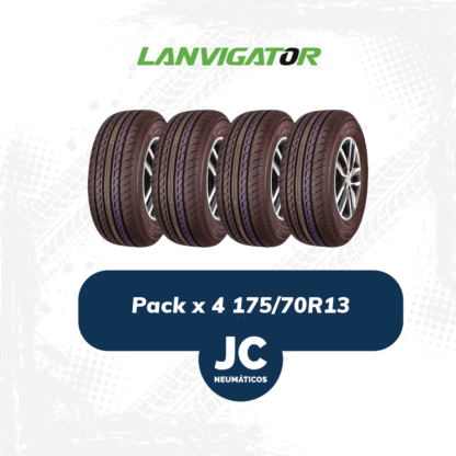 Pack x4 Neumáticos 17570R13 Lanvigator Comfort II 82T, ideal para autos compactos